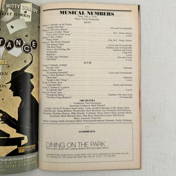 110 in the Shade Broadway Playbill Studio 54 2007 Audra McDonald John Cullum - Picture 6 of 7